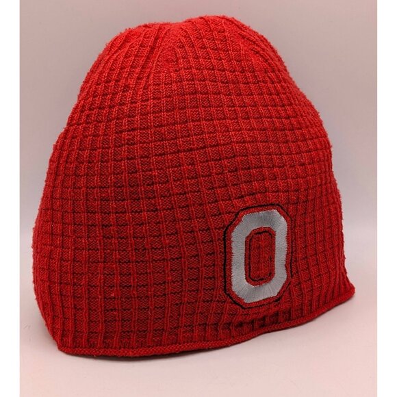The Ohio State Buckeyes Nike Beanie Winter Waffle Knit Ski Hat One Size OSFM Red - Picture 1 of 4